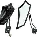 ESUPPORT Black Universal Motorcycle Motorbike Bike 8mm 10mm Rear View Side Mirror Scooter ATV