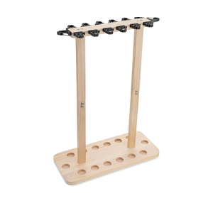 Fishing Rod Storage Racks, 100% Wood Floor Stand Fishing Pole Holders for Garage of 14 Rods or Combos