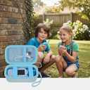 Case Compatible with YUSSBCU/for Fabeto/for FHskFH/for BlueFire Video Walkie Talkies for Kids, Travel Carrying Walkies Talkies Toys Storage Bag with Mesh Pocket for USB Cables (Box Only) -Blue