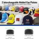 Hat Press, Hat Press Heat Machine for Caps with LCD Control, Hat Heat Press with 2pcs Interchangeable Platens & Caps Stretcher for Vinyl, Sublimation, Heat Transfer (Green)