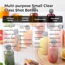 AOZITA 12 Pack, 2 oz Small Clear Glass Bottles w/Lid & 3 Funnels - 60ml Boston Shot Bottles for Health, Immunity, Potion, Wellness, Sample, Ginger, Juice - Mini Personal Care & Beauty Travel Bottle