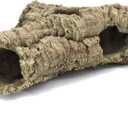 Reptile Terrarium Hideout Decor, Resin Wood Hide Decor for Reptiles, Fish, Amphibians, Small Animals (Medium)