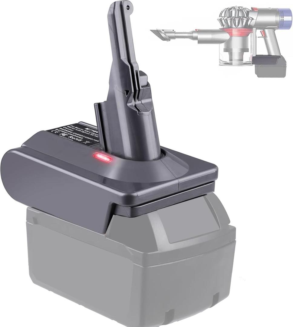 for Dyson V8 Battery Adapter for Milwaukee M18 18V Battery Convert to for Dyson V8 Animal Fluffy Motorhead Handheld Vacuum Converter (only MIL18V8 Adapter)