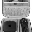 Geekria Hard Shell Travel Carrying Case, Compatible with Apple TV 4K 2024 3rd Generation / 2022 3rd Generation / 2021 2nd Generation/Siri Remote (Dark Grey)