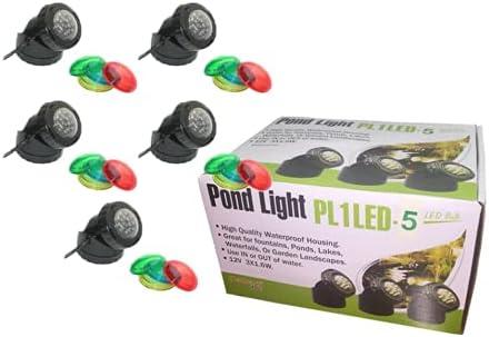 Jebao PL1LED-5 Submersible LED Pond Light (Set of 5), 2.25" x 3"