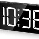 ORIA Digital Alarm Clock for Bedroom, LED Alarm Clock with Large Display, Rechargeable Desk Clock with Date, Adjustable Volume Brightness, Snooze, Type-C Port, for Home Office Living Room