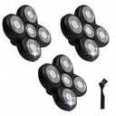 3 pcs Blades Refills Compatible with Freebird Head Shaver, 5 Blades Shaver Replacement Heads for Bald Men Freedom Grooming + 1 Cleaning Brush, Silver