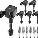 Ignition Coil Pack Spark Plugs Replacement for 4.0 Nissan Frontier Xterra Pathfinder 2005 2006 2007 2008 2009 2010 2011 2012 2013 2014 2015 2016 2017 2018 2019, 3.5 02-06 Nissan Altima Maxima Murano