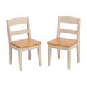 ECR4Kids Hideaway Chair, Kids Furniture, Honey/Antique White, 2-Pack