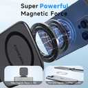 Magnetic Phone Holder for Car, MagSafe Car Mount with Dual Side Strong Magnets,Ultrathin Adjustable Cell Phone Holder, Car Accessories for Women Men, Fit for All Phone, Dashboard, Laptop, Gym