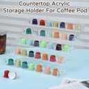 Acrylic Coffee Capsule Storage Holder Compatible, nespresso pod organizer, 5-Tier Large Capacity Coffee Capsule Countertop Storage Rack, Pods Organizer for Home, Office, Cafe Station