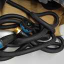 Garden Hose 100FT Non-Expanding, Lightweight Hose With 10-Function Nozzle, Leak-Proof No-Knot, Easy to Carry, Wear-Resistant, Sturdy 3/4GHT Flexible Water Hose for Outdoor (Black with Nozzle)