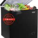 Chest Freezer 7.0 cu.ft Mini Adjustable 7 Thermostat Compact Deep Freezer Top Door Low Noise with Removable Basket Black