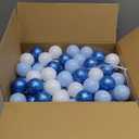 GOGOSO Ball Pit Balls for Toddler, Baby Plastic Playballs Kids Soft Pastel Pelotas Non-Toxic BPA-Free Pearl Blue+Light Blue+White 100 Balls
