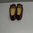 UBWDU Mesh Ballet Flats for Women Round Closed Toe Mary Jane Flats Ballerina Shoes with Bow (6, Leopard)