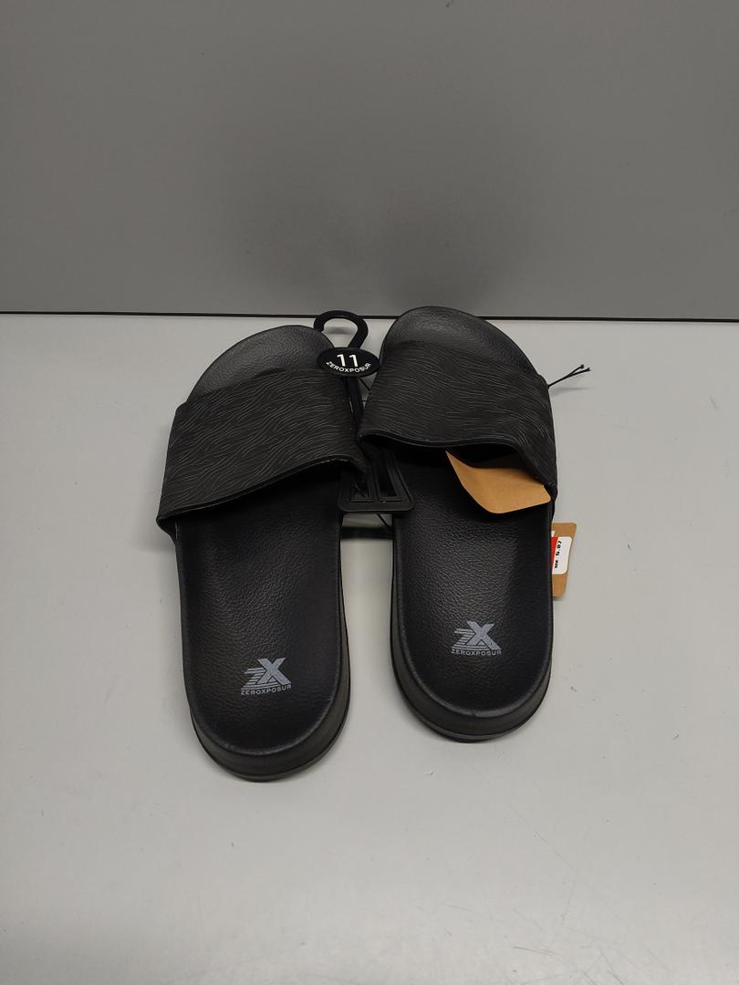 Zeroxposur Men's Flip-Flops, Outdoor Footwear, Black, Size 11