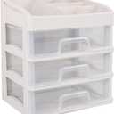 Storage Boxes Makeup Organizer with Drawers Clear Cosmetic Display Table Storage Box Case Lipsticks Brushes Holder for Bedroom Dressing (Color : 3)