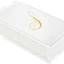 REBECCA LUXURIOUS Acrylic Guest Towel Napkin Holder, Hand Towel Tray, Bar Napkin Holder, Bathroom- Closet Organizer, Clear Vanity Storage for Shelf, Counter, Store Makeup, Cosmetics, Toiletries, 9"x5"