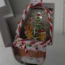 Christmas Gingerbread Water Globe - 9.5" Snow Globe with Lights & Music, Gingerbread Man & Christmas Tree Scene, Battery Operated Musical Water Globe for Indoor Tabletop Decor Gift