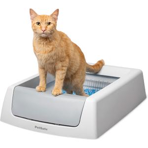 PetSafe ScoopFree Crystal Classic Self-Cleaning Litter Box System Automatic Cat Litter Box - Advanced Odor Control Includes Disposable Crystal Litter Tray (PAL00-17296)