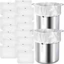 Chumia 15 Pack Brew Bags Reusable Extra Large 26 x 22'' Fine Mesh Strainer Cold Brew Filters Drawstring Cheese Cloth Straining Bags Wine Making Supplies for Fruit Cider Beer