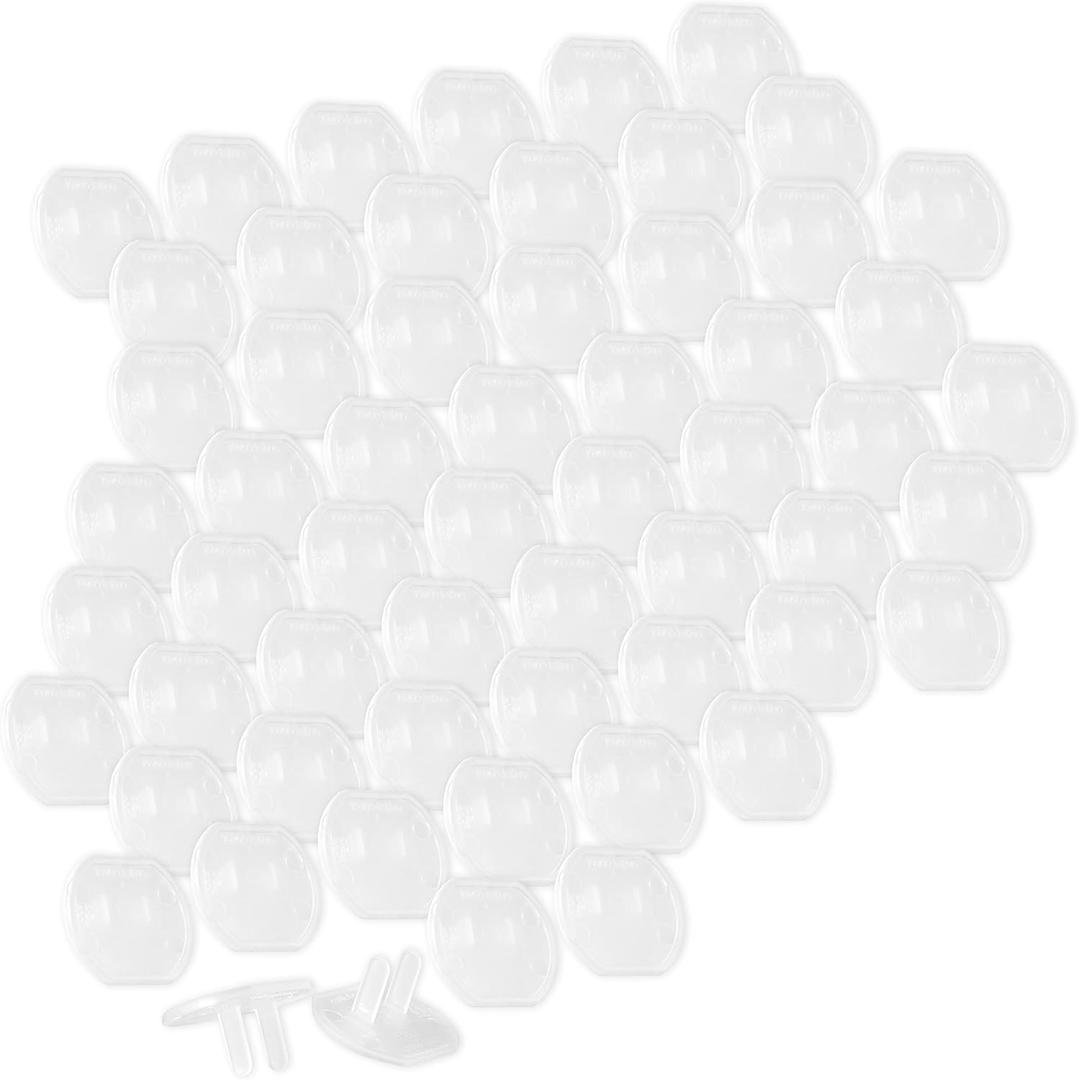 Power Gear Child Safety Electrical Outlet Covers, TamperResistant Plug Protectors for Standard Wall Outlets, BabyProof & ChildProof Safety Caps, Clear, 60 Pack, 54615