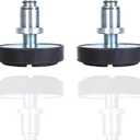 2pc Car Lift Tray with Rubber and High Foot pad 35mm Shaft Diameter Han Macson (Buttoned Thread Style)