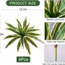 4 Pcs Artificial Greenery Stems Dracaena Faux Branches Artificial Plants Realistic Fake Dracaena Greenery Realistic Plants for Indoor Outdoor Porch Patio Home Office Living Room Decor (Yellow)