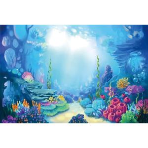 Yeele 12x8ft Under The Sea Backdrop for Photography Wonderland Underwater Background for Kids Children Birthday Party Ocean Theme Baby Shower Photo Booth Studio Decorations Cake Table Banner Vinyl