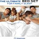 DREAMCARE King Size Sheets Set 4 pcs Cooling Sheets up to 21 Deep Pocket King Sheet Set Hotel Luxury Sheets & Pillowcases Superior Softness 100% Fine Microfiber with Side Pocket White
