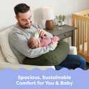 Boppy Nursing Pillow - Ergonomic Bottle & Breastfeeding Pillow with High, Firm, Large Area, Water-Repellent Cushion with Washable Cover; Baby Safety Alliance Verified - Quilted Moss