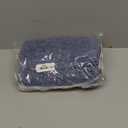 MIULEE Microfiber Toilet Bath Mat U-Shaped Contour Shaggy Rugs Non Slip Extra Thick Soft Absorbent Water for Bathroom Commode Machine Washable(20x20 Inch, Dusty Blue)