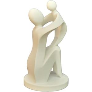 Znet3D Mother & Child Sculpture - Beautiful & Elegant Design (White)