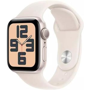 Apple Watch SE (2nd Gen) [GPS 40mm] Smartwatch with Starlight Aluminium Case with Starlight Sport Band S/M. Fitness and Sleep Trackers, Crash Detection, Heart Rate Monitor, Retina Display