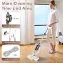 Steam Mop - All-in-one Powerful Handheld Steam Cleaner Detachable Floor Steamer with 11 Accessories, MultiPurpose Steamer for Hardwood Floors, Clothes,Windows,Tiles,Carpet, Whole Home Use(Rose Gold)