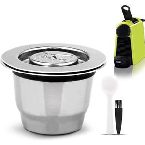Stainless Steel Reusable Capsule Refillable Crema Coffee Capsule Pod With Reusbale Lid Compatible for Nespre*so Machines