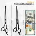 Dog Grooming Scissors Kit with Safety Round Tips, GLADOG Professional 6 in 1 Grooming Scissors for Dogs, Sharp and Heavy-duty Dog Grooming Shears for Dogs Cats Pets