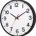 Wall Clocks Battery Operated 14 inch Modern Wall Clock,Silent Non Ticking Wall Clock for Living Room Bedroom Kitchen Office Classroom Decor (White and Black)