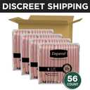 Depend Night Defense Adult Diapers, Incontinence & Postpartum Bladder Leak Underwear for Women, Disposable, Overnight, Large, Blush, 56 Count (4 Packs of 14)