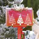 Pack of 4, Christmas Tree Stencils for Crafts Reusable Christmas Holiday Essential Window Stencil for Painting on Wood Glass Wall Furniture DIY Ornament Door Hanger Sign (tree8)