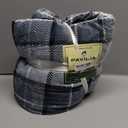 PAVILIA Premium Sherpa Twin Size Blanket | Plaid Design Flannel Fleece Twin Bed Blanket | Plush, Soft, Cozy, Warm, Lightweight Microfiber, Reversible, All Season Use (Plaid Charcoal , 60 x 80 Inches)