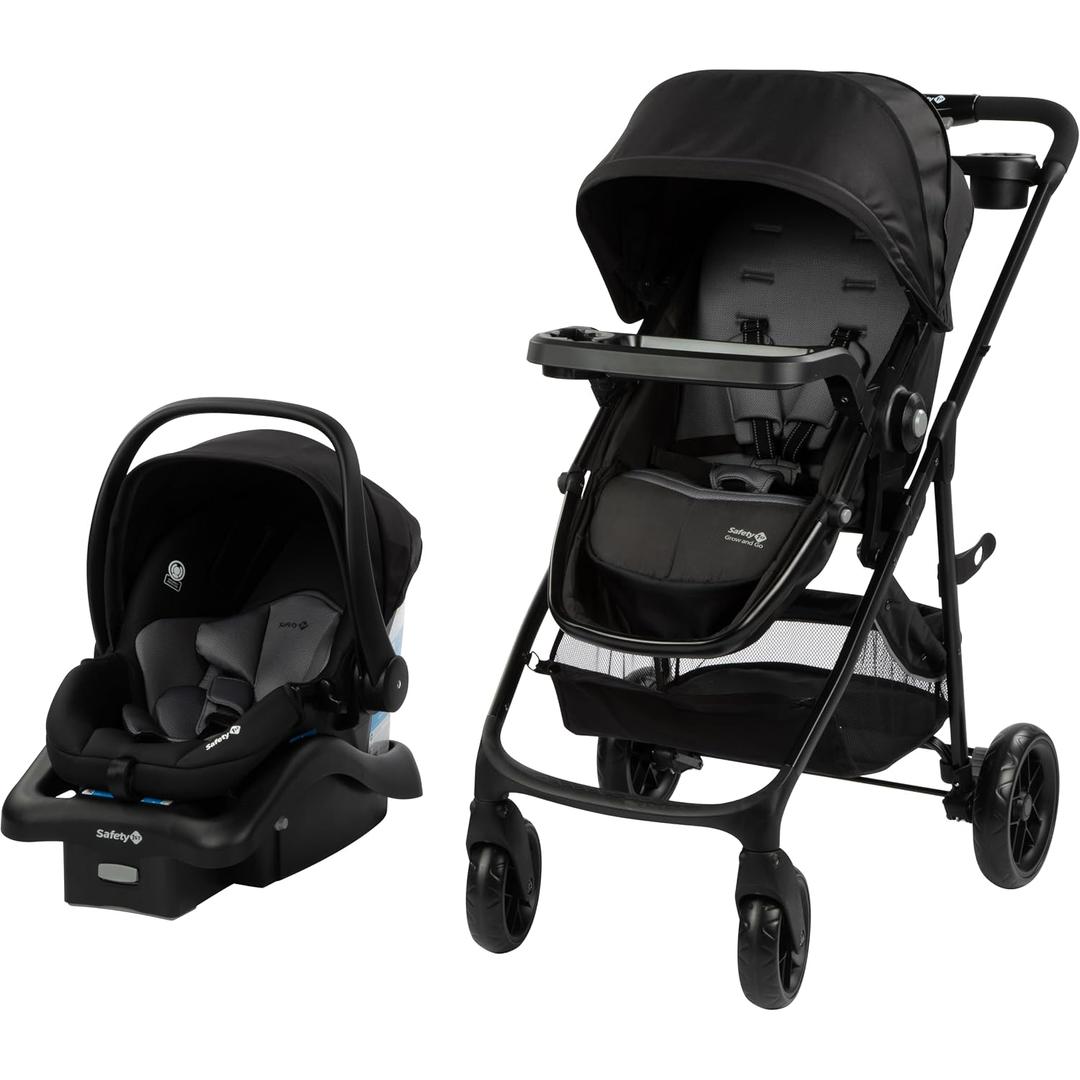 Safety 1st Grow and Go Flex 8-in-1 Car Seat Stroller Combo, Baby Stroller Travel Systems for Infants 4-30 lbs, Stroller and Carseat Combo Set, Night Rider, manufacturing date: 01/20/2025