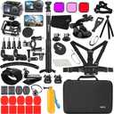 Accessories Kit for DJI Osmo Action 6 Waterproof Case Diving Housing Silicone Case Glass Screen Protector Film Whole Bundle 60D
