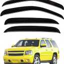 Tahoe Rain Guards - Window Visors for 2007-2014 Chevy Tahoe/GMC Yukon, Out-Channel Side Window Rain Guards for Tahoe Accessories, 4PCS, Black, Car Accessories