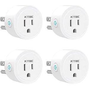 KTMC Smart Plug 4 Pack, Alexa & Google Home Compatible, No Hub Required, Remote Control, ETL Certified White