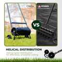 Rolling Aerator, Rolling Lawn Aerator for Grass 16" Wide with 30 Spikes for Smoother Penetration, Manual Push Aerator Lawn Tool with Wheels, Aerator Roller for Yard and Garden