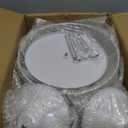 Fivenl 8 Pcs Cake Stand White Metal Dessert Table Display Set, 3-Tier Cupcake Stand, Cake Display Tower and Cookie Tray Rack Serving Tray for Birthday Party, Weddings, Baby Shower (White)