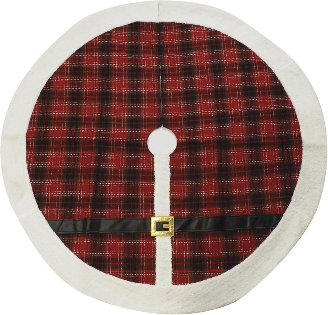 DARICE Tree Skirt Tree Skirt, Red (Large)