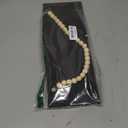 BENECREAT Rectangle Castle Pin Board Cork Board, 5.5x15inch Bulletin Display Board Wall Mounted Cork Board with Black Frame and White Beads for Brooch Pin Storage Display