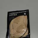 Thigh High 20-32 mmHg Compression Stocking Toeless Compression Socks for women & men circulation with Silicone Dot Band (2X-Large (1 Pair), Beige)